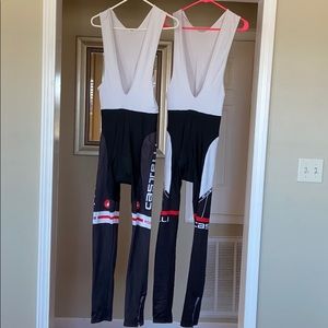 2 Castelli cycling padded bib tight